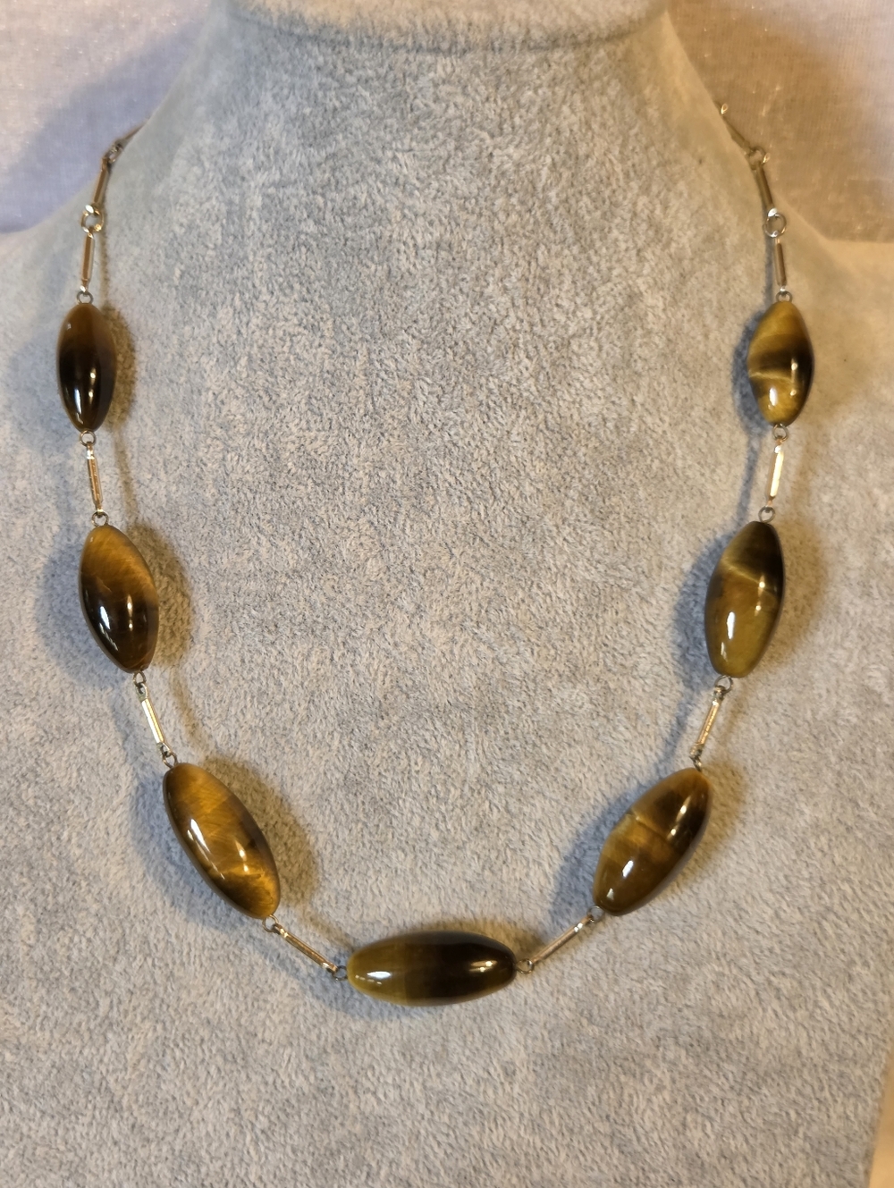 Vintage Tiger's Eye Gemstone Necklace